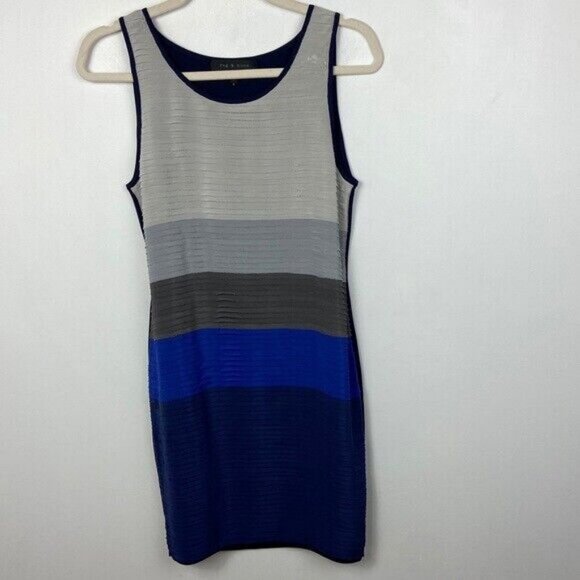 RAG & Bone Colorblock Sheath Dress Silk Tina Fey Womens‎ Size Small From ASOS - Picture 3 of 6